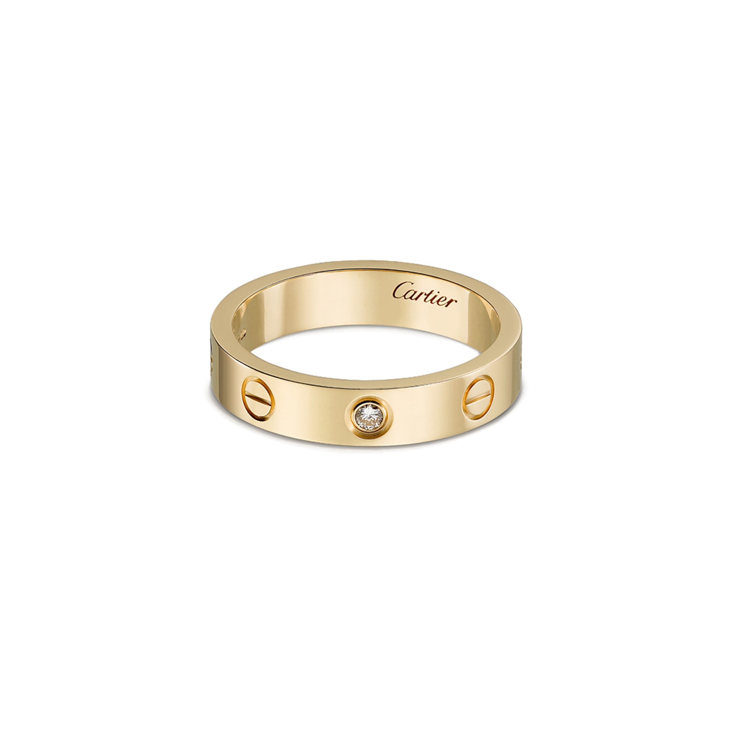 Ca*t*er  love wedding band, 1 diamond b4056100